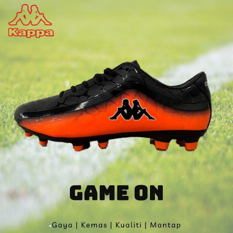 รองเท้าฟุตบอล KAPPA Kasut Bola Sepak KSB-321 สีดํา สีส้ม