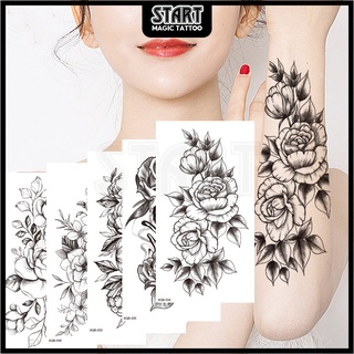 【Start Magic Tattoo】สติกเกอร์รอยสักชั่วคราว กันน้ํา ติดทนนาน 2 สัปดาห์ 210 มม. × 115 มม. 360