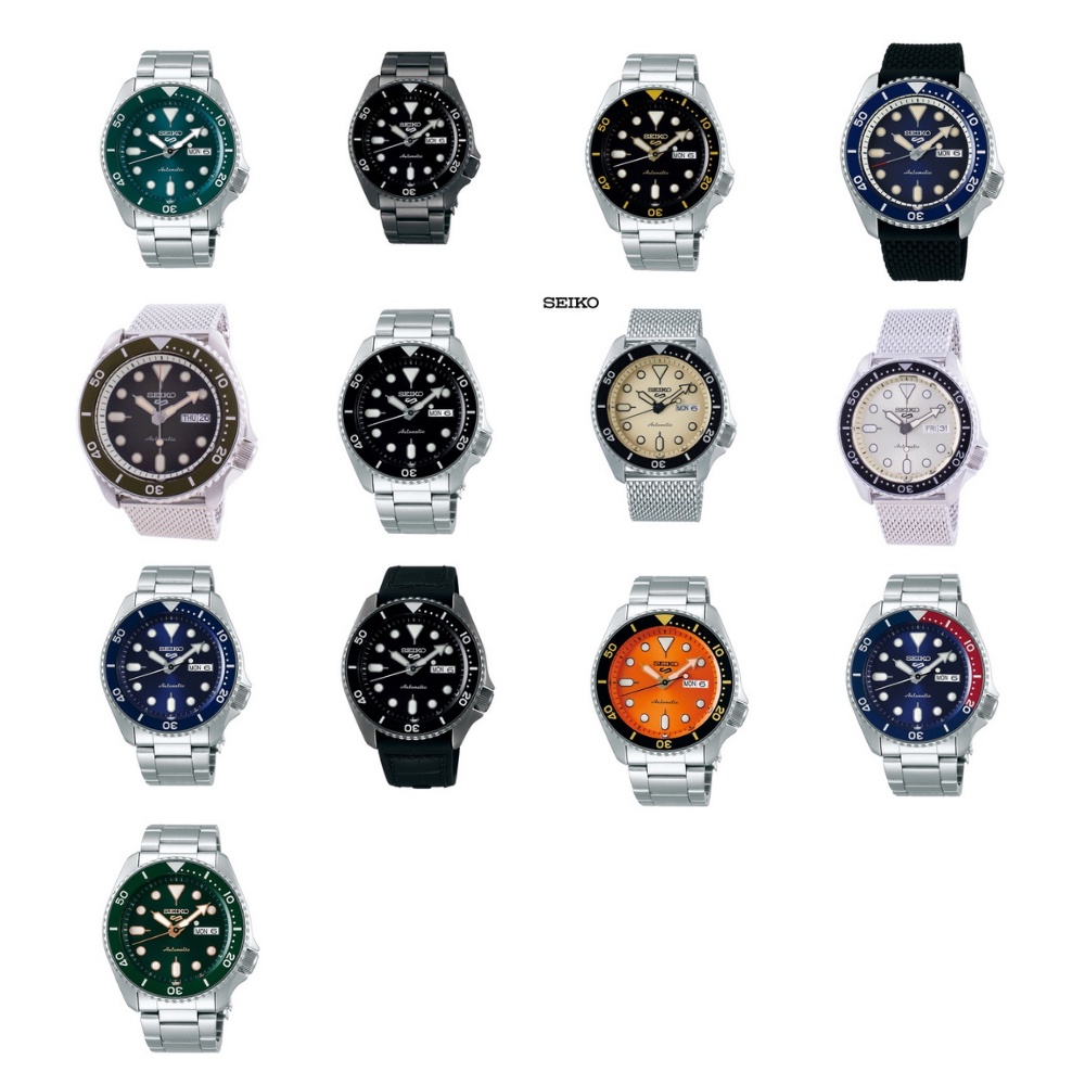 Seiko 5 Sports Automatic นาฬิกาข้อมือผู้ชาย รุ่น SRPD53K1,SRPD51K1,SRPD59K1,SRPD63K1,SRPD57K1,SRPD55K1