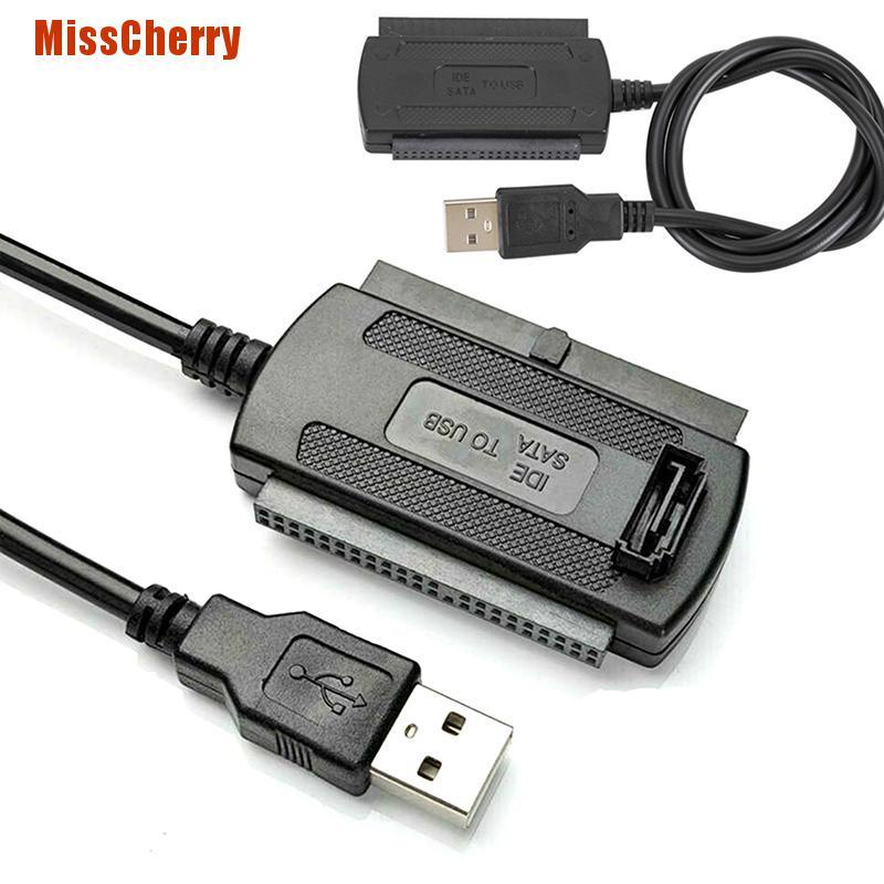 (Misscherry) อะแดปเตอร์แปลงสายเคเบิ้ล Usb 2.0 To Ide Sata สําหรับฮาร์ดไดรฟ์ Hd 2.5 3.5