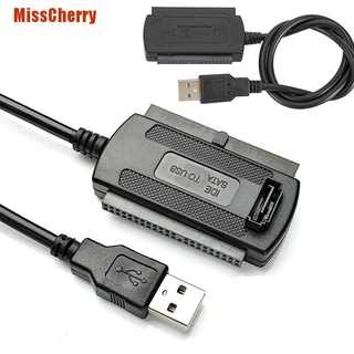 (Misscherry) อะแดปเตอร์แปลงสายเคเบิ้ล Usb 2.0 To Ide Sata สําหรับฮาร์ดไดรฟ์ Hd 2.5 3.5