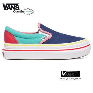 VANS SLIP ON COMFYCUSH RAMP TESTED TRUE NAVY PINK ICING SNEAKERS สินค้ามีประกันแท้