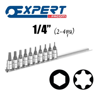 Expert 1/4"(2หุน) ชุดลูกบล็อคเดือยโผล่หัวทอร์ค/หัวดาว, หกเหลี่ยม