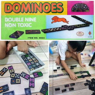 เกมส์โดมิโน่ Dominoes กล่อง Size L ต่อจับคู่แต้มเลข เสริมทักษะ (เก็บปลายทางได้)