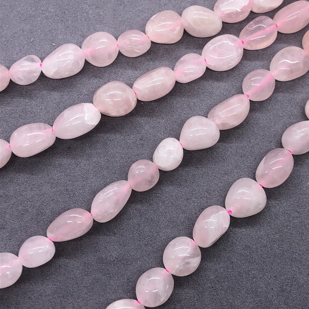 Rose Quartz Beads Natural Loose Stone Semi Precious รูปที่ 3