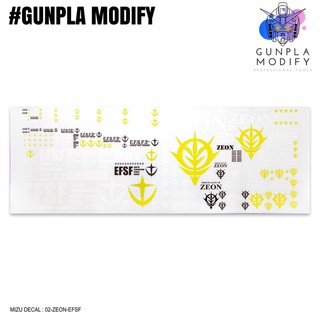 MIZU DECAL ดีคอลน้ำแบบ Custom Design ตกแต่งกันดั้ม กันพลา 02-ZEON-EFSF