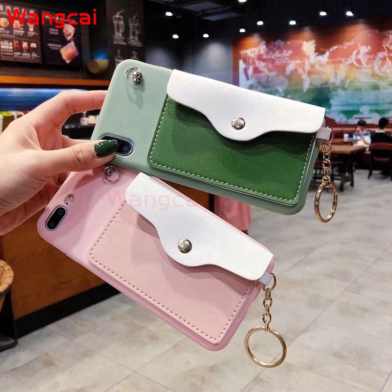 OPPO R17 Pro R15 R11S R11 R9S F3 F1 R9 Plus F7 Phone Case Cute Wallet Card Bracket Coin Purse Lanyard Soft Case Cover