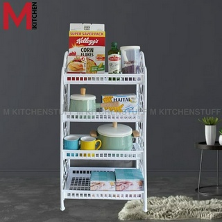 M KITCHEN 509-WH ชั้นวางของ ชั้นวางของในครัว 4 ชั้นวาง ขนาด 29x46x86cm (C1)