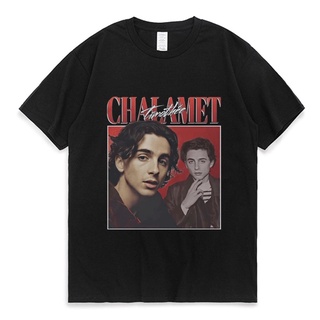 T-shirt  เสื้อยืดแขนสั้น ผ้าฝ้าย 100% พิมพ์ลาย Timothee Chalamet แฟชั่นสตรีท สไตล์ฮิปฮอป ยุโรป และอเมริกา สําหรับผู้ชาย