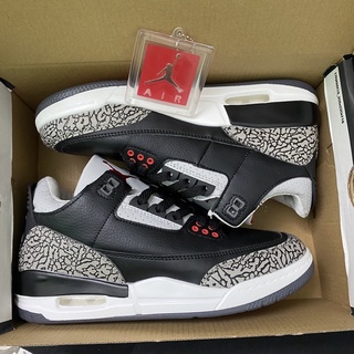 Jordan รองเท้าผ้าใบ คอต่ํา 3 ส่วน สีแดงและสีดํา สวยงาม Fullbox LHD0 UXW0