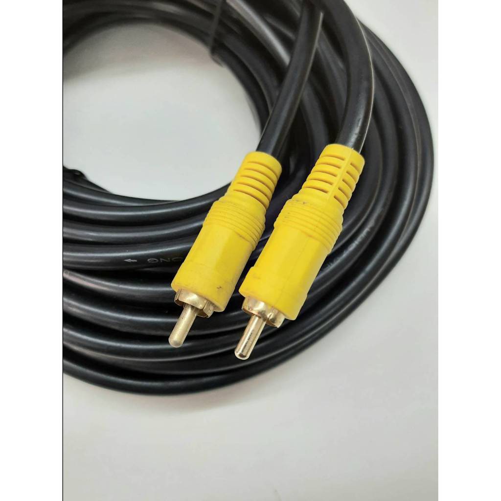 [ลด15% โค้ดGMQC296] สาย AV สีเหลือง 10 เมตร เป็นหัวตัวผู้ทั้ง 2 ฝั่ง เป็นสายสัญญานภาพ สายหนา เส้นใหญ่ สัญญานดี