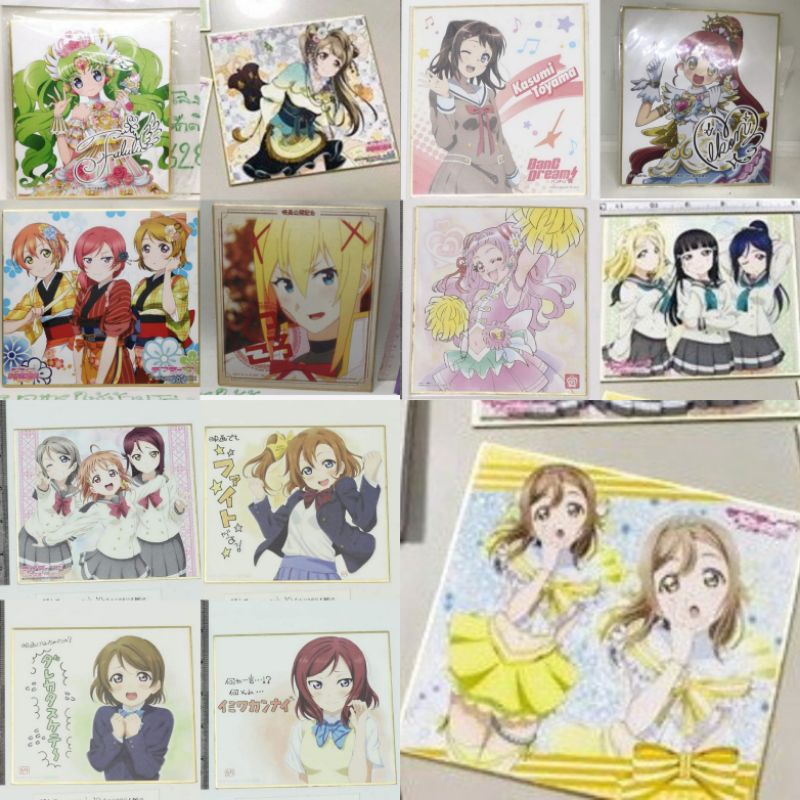(แท้/มือ1,2)⭐ชิกิ​ชิ​ อนิเมะ เกม รวม shikishi ชิกิชิกิ LOVE LIVE Schoolidol Project,Precure​ Pretty​