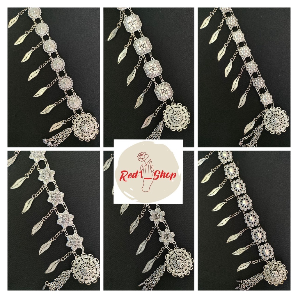 เข็มขัดใบไม้ ใส่กังผ้าถุงไทย เข็มขัดผ้าซิ่น(สินค้ามีพร้อมส่ง)