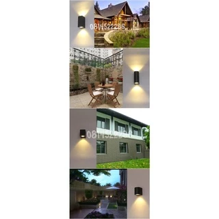 เปลี่ยนหลอดได้ง่าย***โคมไฟติดผนังนอกบ้านโคมไฟกิ่งกันฝนแถมขั้วใส่หลอดGU10 7w LED ต่อไฟบ้านตรง220v