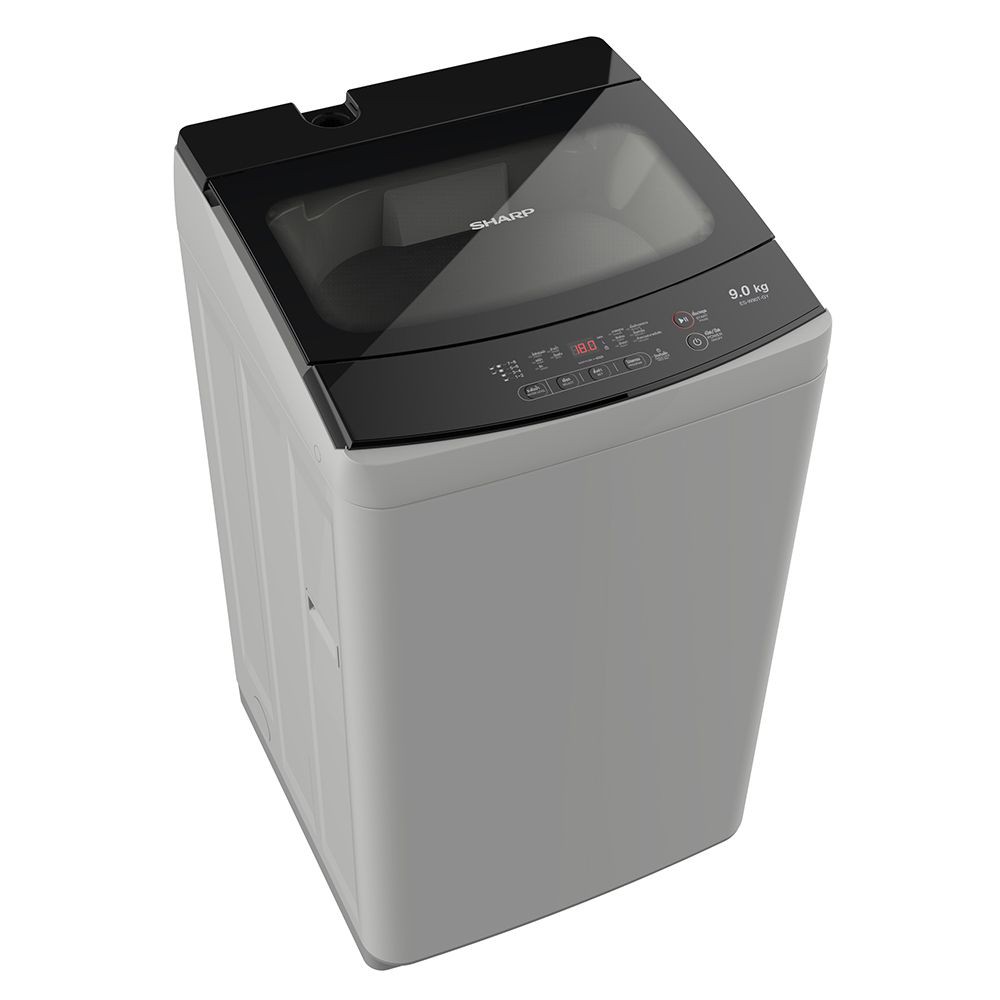 เครื่องซักผ้า เครื่องซักผ้าฝาบน SHARP ES-W90T เทา 9 กก. เครื่องซักผ้า อบผ้า เครื่องใช้ไฟฟ้า TL WM SHA ES-W90T-GY 9KG