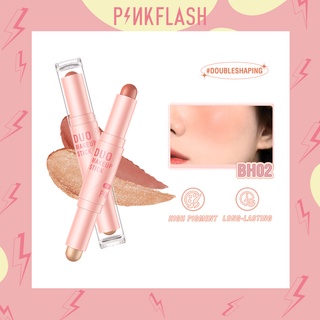 Pinkflash คอนซีลเลอร์ แบบสองหัว ปากกา แต่งหน้า คอนทัวร์ รองพื้น คอนทัวร์ บลัชออน ไฮไลท์ แท่งเครื่องสําอาง