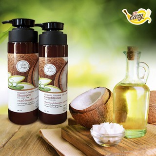 แชมพู /ครีมนวดผมน้ำมันมะพร้าว ผสมว่านหางจระเข้ จันทร์เพ็ญ/Organic Coconut Oil+Aloe Vera,แชมพู,ยาสระผม,แชมพูน้ำมันมะพร้าว