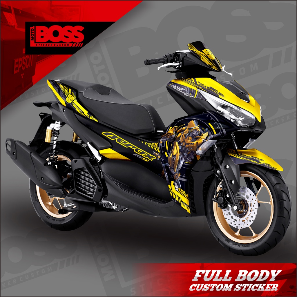 สติกเกอร์รูปลอก Yamaha Aerox 155 เชื่อมต่อ 2021 2022 Full Body สติกเกอร์รูปลอก Aerox 155 เชื่อมต่อ D