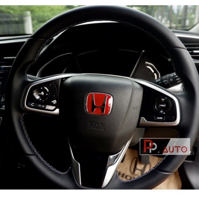 🔥โลโก้Hแดง HONDAพวงมาลัย *มีหลายสี🇹🇭(งานซองขุ่นตัวใหม่)สีแดงสดเนื้องานเงา