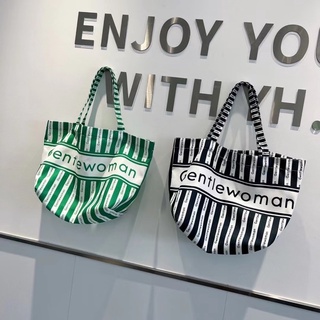 Gentlewoman พร้อมส่ง🔥กระเป๋าผ้า กระเป๋าสะพายข้างTote Bag