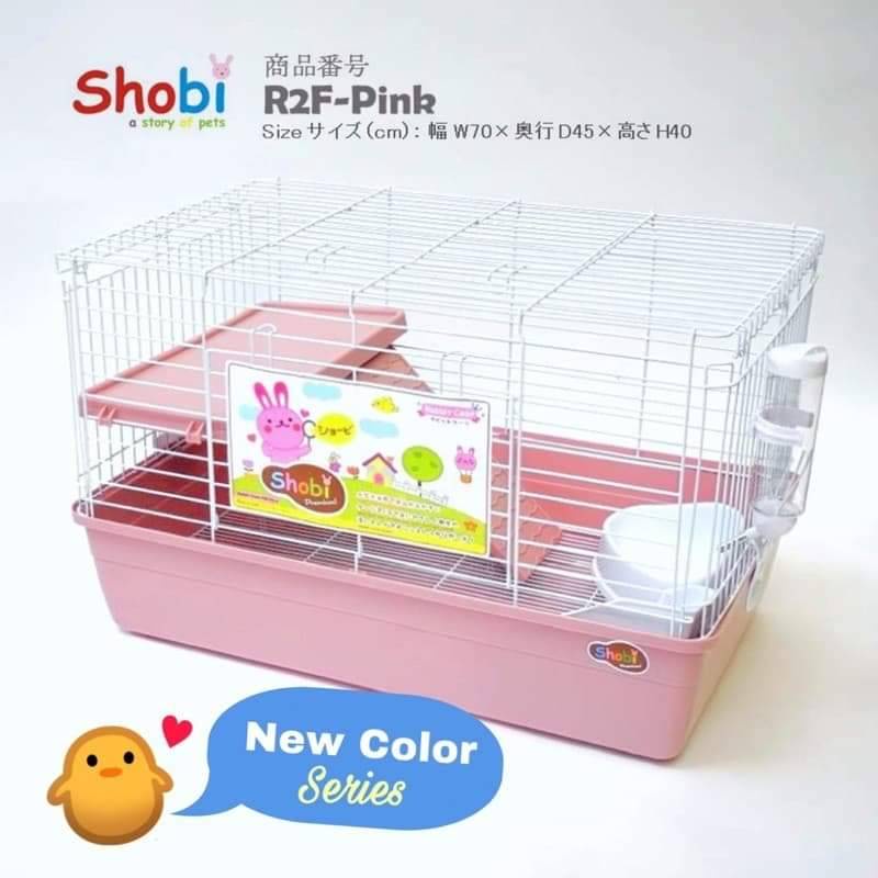 (BP pets)กรงกระต่ายShobi2ชั้น พร้อมอุปกรณ์ R2F ขนาดใหญ่ กรงสัตว์เลี้ยงอเนกประสงค์ แก๊สบี้ แพรี่ด๊อก 