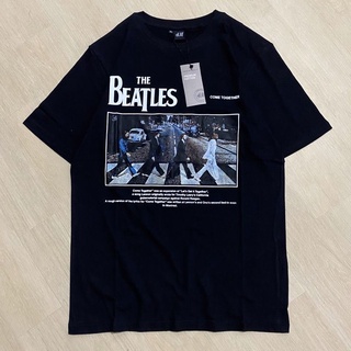 เสื้อยืดคอกลมเสื้อยืด พิมพ์ลาย The BEATLES คุณภาพสูงS-4XL