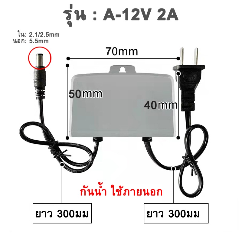 (ใช้โค้ด MTRPDAUG8) EYEVISION พร้อมส่ง DC อะเดปเตอร์ 12v Adapter 12V 1A 1000mA หม้อแปลง อแดปเตอร์แปลงไฟ หม้อแปลงกล้องวงจรปิด 5.5*2.1mm (Black) ราคาขายส่งถูกสุด สินค้า รับประกัน