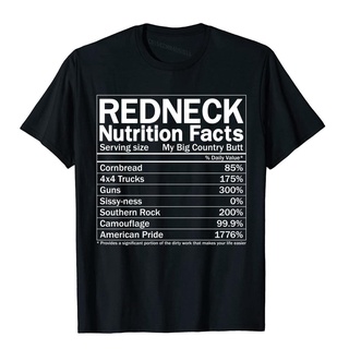 เสื้อยืดผ้าฝ้าย เสื้อยืดแขนสั้น ผ้าฝ้าย ลาย Redneck Nutrition Facts Funny Version 2 ราคาถูก สําหรับผู้ชาย