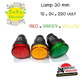 Lamp.หลอดไฟโชว์ 30mm 12v,24v,220vac