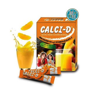 CALCI-D Orange (1 กล่อง 20 กรัม X 10 ซอง ) นมเพิ่มความสูง ผสมวิตามิน รสส้ม บำรุงร่ายกายและสมอง 16080