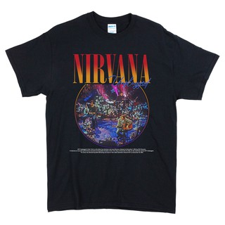 เสื้อยืดผ้าฝ้ายCOTTON Nirvana Band T-Shirt - Unplugged Mtv / Nirvana Clothes / Nirvana Tees / Nirvana Tees dsjSS-5XL