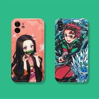 เคสโทรศัพท์มือถือ ซิลิโคนนุ่ม ลายการ์ตูนญี่ปุ่น ดาบพิฆาตอสูร Kamado Tanjirou Nezuko สําหรับ iphone 12 11 Pro X Xs Max XR 7 8 Plus SE 2020