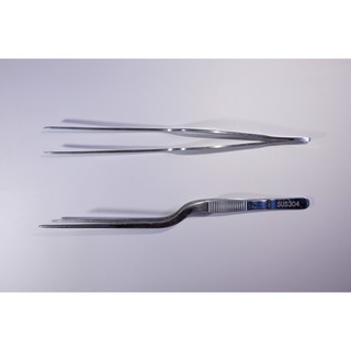 ที่คีบสเเตนเลส แหนบยาว คีบจัดจานอาหาร plating tweezers 20cm. มีสินค้าเลยพร้อมส่ง