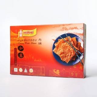 พรทิพย์ หมูแผ่นกรอบกล่อง ขนาด 300 กรัม (เนื้อหมูล้วน ไม่ผสมไก่ ไม่ใส่แป้ง)
