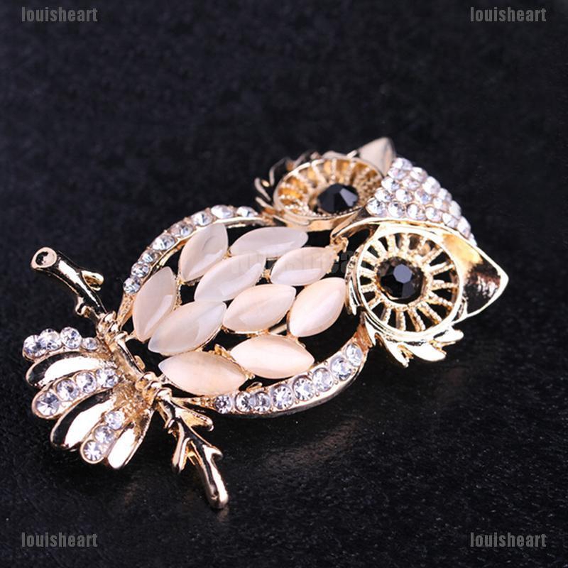 Big Owl Brooches Bouquet Vintage Wedding Hijab Scarf Pin Up Buckle ...