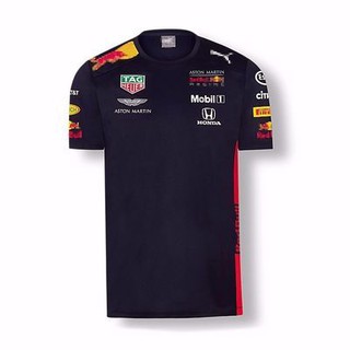 🔥 f1เสื้อยืดแขนสั้นประจำฤดูกาล Verstappen Gasli Red Bull