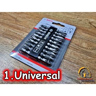 Bosch ดอกไขควง 65มิล 110มิล สองปลาย [ยกแพ็ค10ดอก] Universal เงิน Gold ทอง Impact ดำ แม่เหล็ก