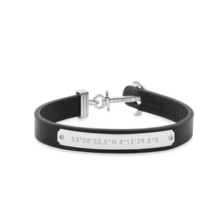 Paul Hewitt Pulsera con Ancla Signum Coordenadas Acero Inoxidable Negro