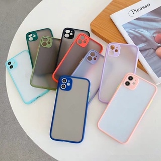 Zเคสขอบสีหลังขุ่นสำหรับไอโฟน ใช้สำหรั iPhone X XR Xs Max TPU Case ขอบสีสวยๆ เคสซิลิโคน เคสไอโฟน เคสหลังด้านขอบสี ซิลิโคน