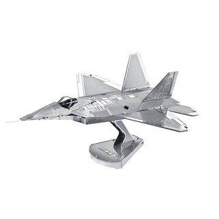 ★ พร้อมส่ง ★ ตัวต่อเหล็ก 3 มิติ F-22 Raptor 3D Metal Model