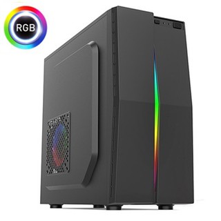 CASE (เคส) VENUZ รุ่น VC1609 ATX Computer Case with RGB LED lighting (เคสมีไฟ RGB) - Black