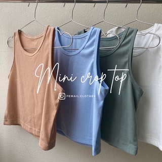 Mini crop top เสื้อครอปผ้าร่องเล็ก สไตล์มินิมอล