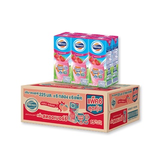 โฟร์โมสต์ นมยูเอชที รสสตรอว์เบอร์รี่ 225 มล. x 36 กล่อง Foremost Omega UHT Milk Strawberry Flavor 225 ml x 36 boxes