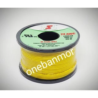 สายไฟ ขนาด AWG24 (0.25mm2) ความยาว 100 ฟุต สายไส้สีเงิน(ทองแดงชุบดีบุก)บัคกรีติดง่ายคุณภาพดี ออกใบกำกับภาษีได้ onebanmor