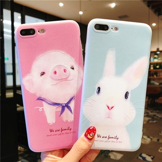 เคสโทรศัพท์มือถือ TPU นิ่ม ปิดด้านหลัง ลายกระต่าย หมูสีชมพูน่ารัก สําหรับ OPPO Reno 8T 8Z 7Z A78 A17 A96 A76 A95 A16 A74 A54 A94 A73 A93 A53 A91 A52 A92 A31 A71 A5s A12 A3s A12e A1K