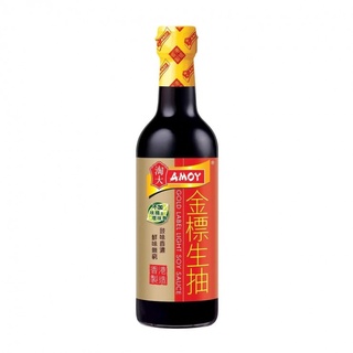 Amoy Gold Label Light Soy Sauce 500 ml. ซีอิ้วขาวอย่างดี ตราฉลากทอง จากฮ่องกง