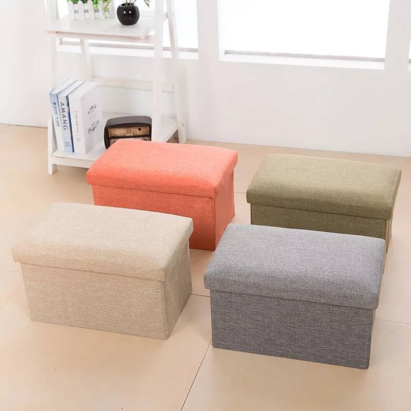 สตูลนั่ง เก้าอี้เก็บของ 50*30*30cm สตูลเฟอร์นิเจอร์ และพับเก็บได้​ -มีพร้อมส่ง-