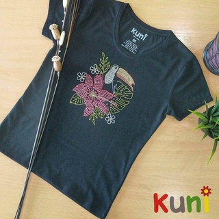 KUNI#K84เสื้อยืดประดับเพชรรีด Rhinestone T-shirt by Kunibrand