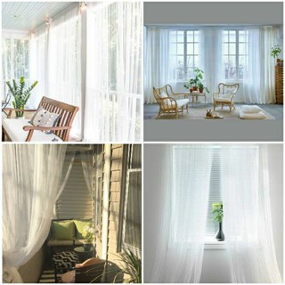 พร้อมส่ง*ม่านโปร่งสีขาว IKEA,280x250 ซม ×2ชิ้น