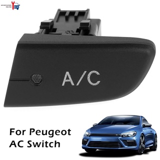 ปุ่มสวิตช์ควบคุมเครื่องปรับอากาศ AC สําหรับ Peugeot 107 Citroen C1 6554KX